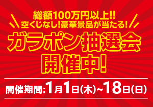 ガラポン抽選会開催！
